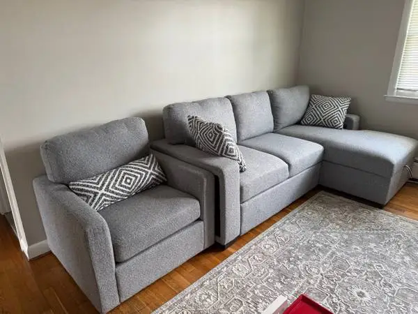 Like-New Sectional Sleeper Sofa + Swivel Chair – Only 2 Months Old