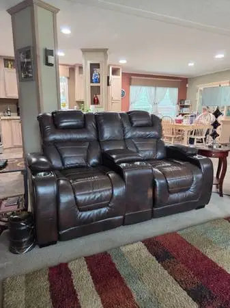 Genuine leather Power Reclining Love Seat
