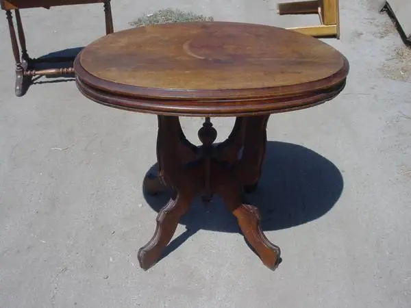 vintage oval table carving on legs
