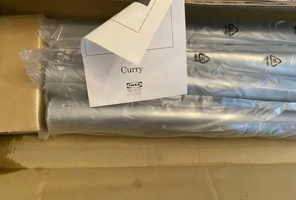 Retired Ikea Curry Table Legs, Set of 4, Silver-colored 27.5 inches
