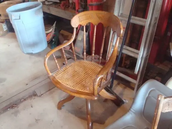 vintage wooden office chair