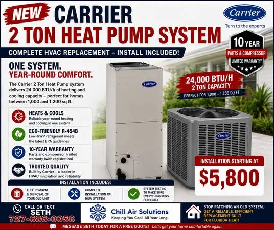 AC CARRIER HVAC INSTALL🏡 A/C AIR CONDITIONER HANDLER CONDENSER