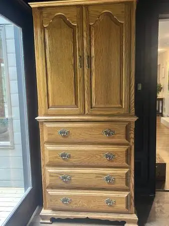 Tall storage closet or wardrobe