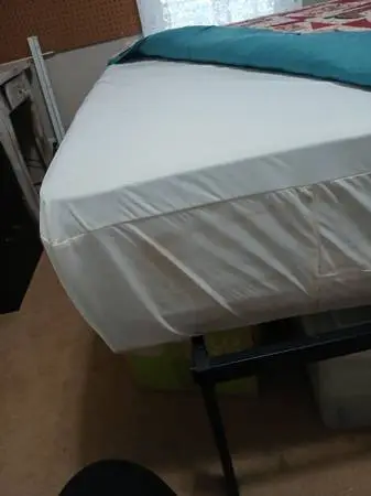 Full size bed extra firm metal frame