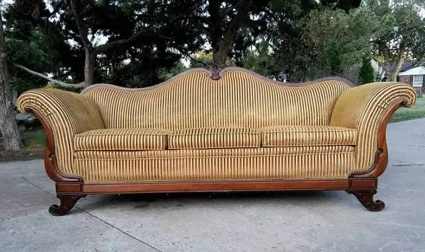Vintage Duncan Phyfe Empire sofa
