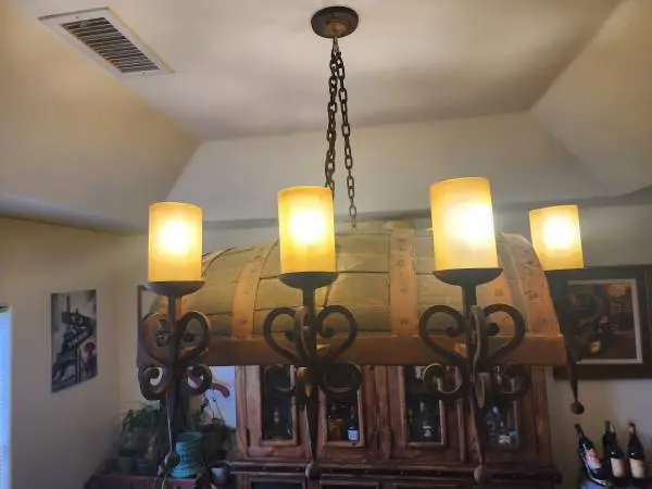 Rustic Tequila Barrel Chandeleir