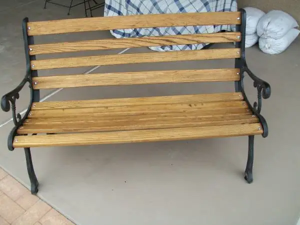 2 ANTIQUE RESTORED PATIO BENCHES