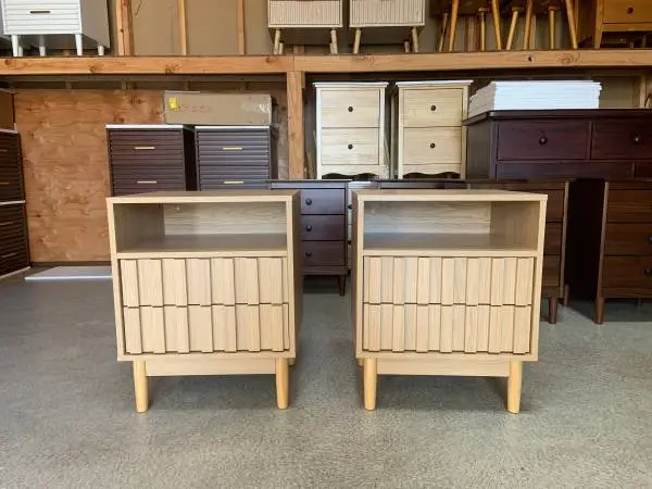 Mid Century Modern Nightstands /End Side Tables set ( Brand New )#12/1