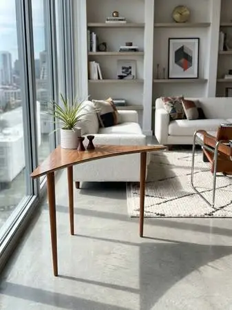 Mid Century Modern Vintage 1960s Corner Formica Desk Table – Boomerang