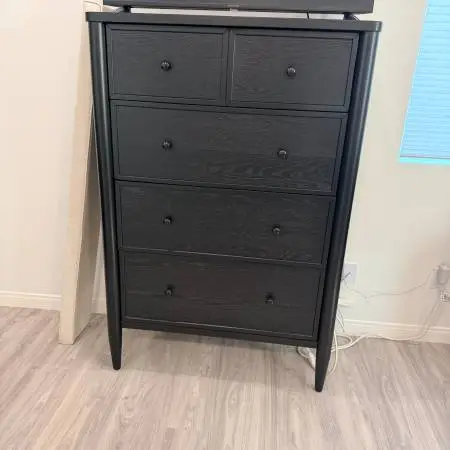 Living Spaces Austen Black 4-Drawer Chest – $375 OBO