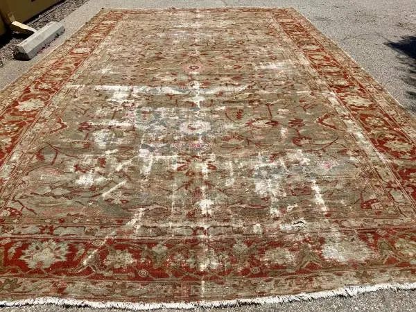 Antique Persian rug 12x18ft 100 years old designers rug