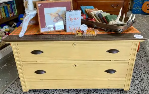 Vintage Media Cabinet/ Dresser w/ Flip Down Doors