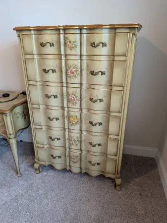 Vintage Hand Painted Bedroom Suit