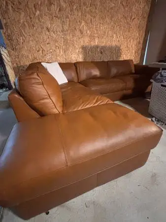Natuzzi Italia Leather Couch - Over $3,000 New - 1 Yr Old