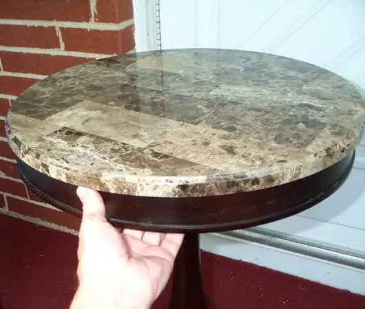 ACCENT TABLE round MARBLE TOP Cocktail Coffee Living Room Furniture