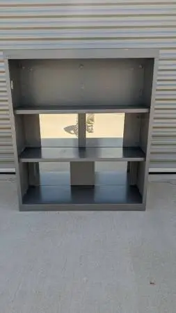 Vintage Metal Tanker Style Bookshelf
