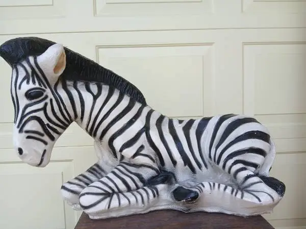 LARGE RARE VINTAGE ZEBRA STATUE PLUS OTHERS