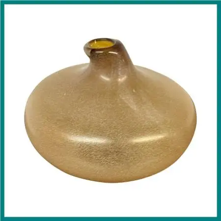 Amber Mottled Scavo-style Art Glass