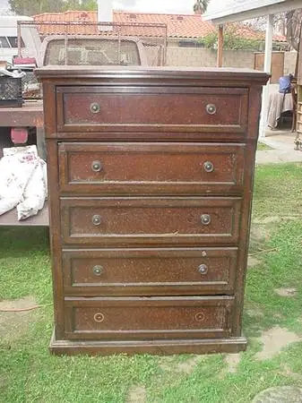ASHLEY 5 drawer tall dresser all wood