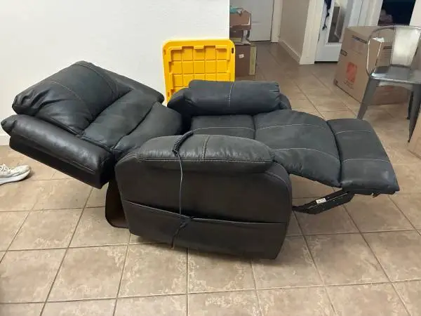 Leather recliner