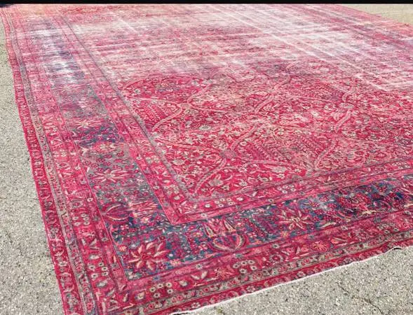 12x18 Antique Persian rug palace size distressed