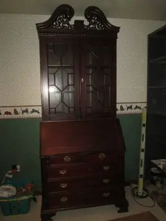 DESK = fold down , many drawers