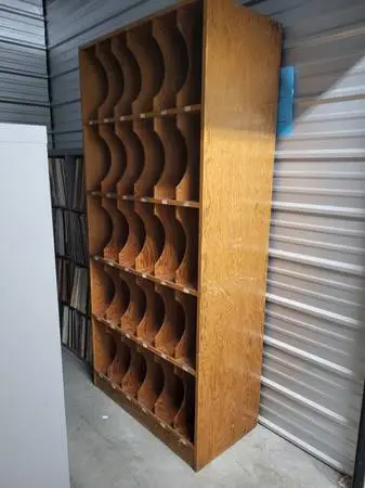 Vintage 1970s LP Record Organizer Shelf