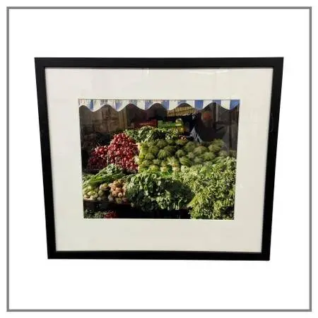 Israel Fruit And Vegetable Market Stand Photograph, Framed
