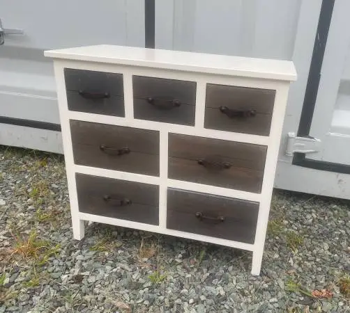 Small Chest of Drawers / Dresser (white / grey)
