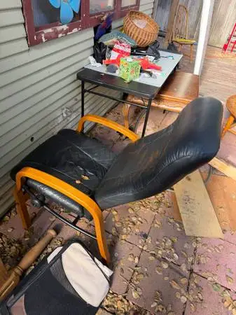 Eames Reclining Chairs, Leather Couch Footstools