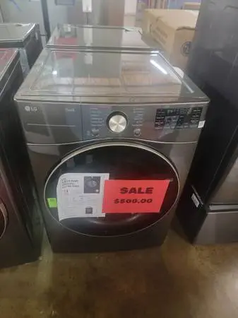 LG 7.4 Cu Ft Stackable Smart Electric Dryer with Steam and Built In Intelligence