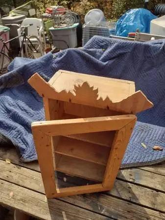 Little pine cabinet with screen door