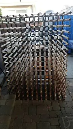 Pro WINE CELLAR RACKS, Metal and Pine Wood. 396 to 480 bottle capacity
