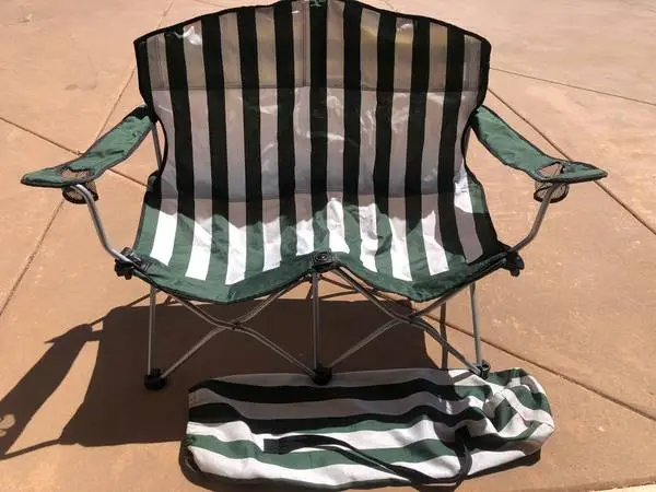 LAWN CHAIRS, UMBRELLA, COOLERS, THERMOS