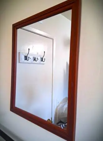 Bath Mirror in Wood Frame