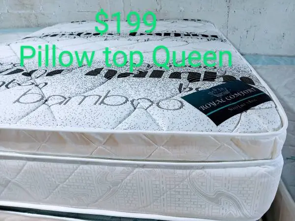 $199 Queen pillow top mattress only brand new free delivery same-d