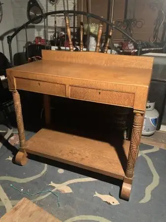 Antique Tiger Oak Sideboard Table/Console/Entry 36X40