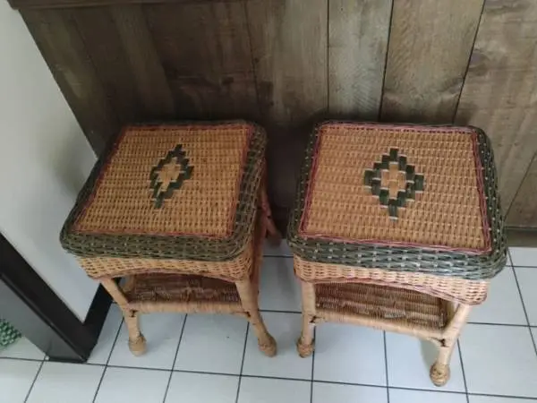 Wicker Side Tables ($45 each)