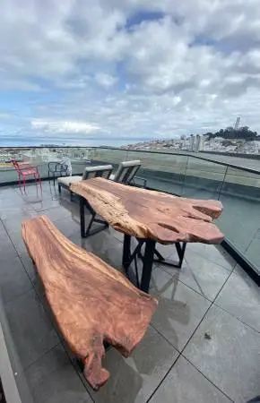 Live Edge Redwood dining set