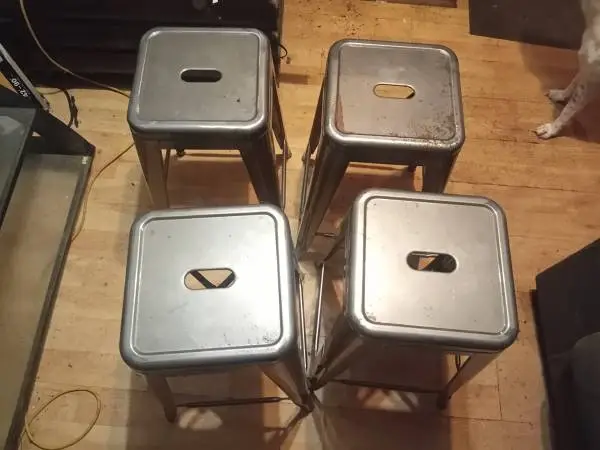 4 Outdoor Metal Stools