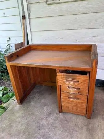 Wooden Desk with drawers