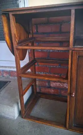 Vintage Japanese Ironing Board Cabinet from Paulownia / Kiri Wood