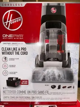 NEW Hoover ONEPWR SmartWash Cordless Carpet Cleaner w/Battery & Charge