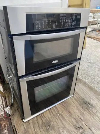 SS Whirlpool Double Wall Oven/Speedcook Combo Model #GSC308PRS00 Used