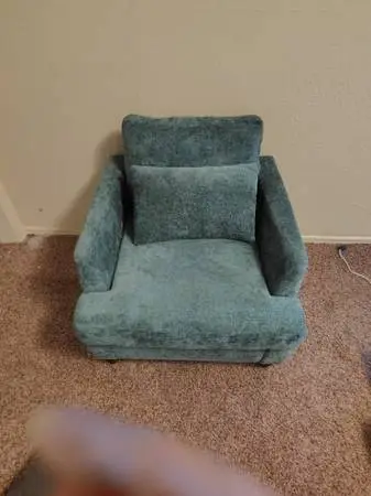 Green comfy chair