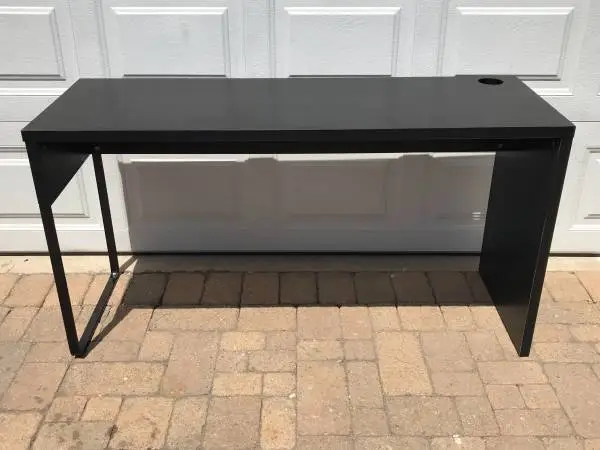 Contemporary Cappuccino Computer Desk with Cable Port