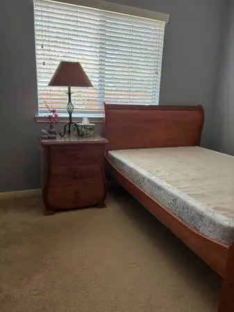Full Sleight Bed + Night Stand