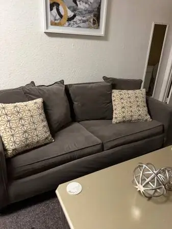 Gray sleeper sofa