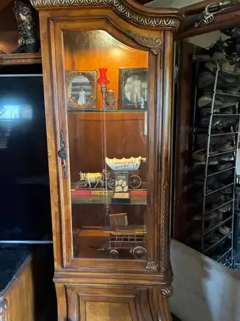 Big beautiful bed and matching cabinets