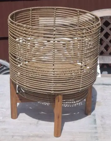 Planter. Wicker Look Boho Planter